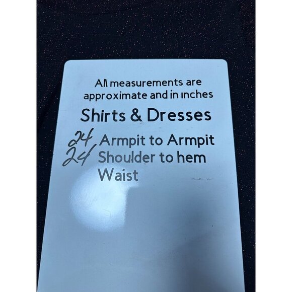 Maggie Barnes Catherines Red Sparkly Cowl Neck Top Plus Size 1X Stretch Party - Picture 7 of 7